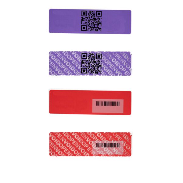 tamper evident labels with QR codes and Barcodes