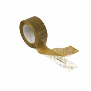 brown security tape with sub surface numbers
