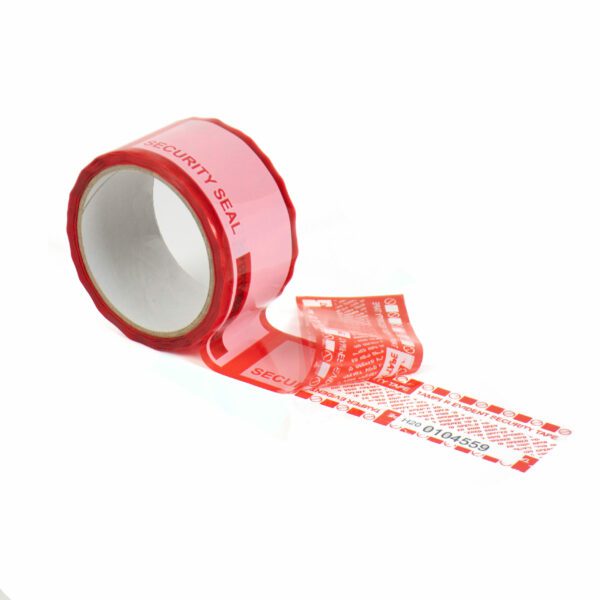 tamper eviednt security tape with surface and sub-surface printing and sequential numbers