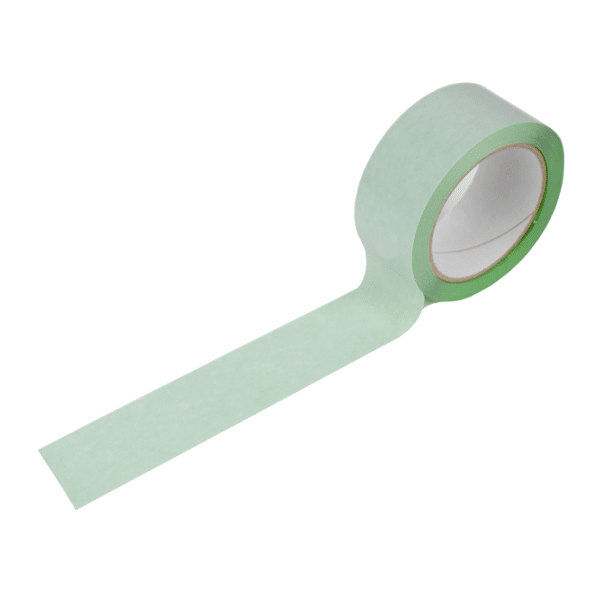 Green paper tamper evident security box tape on roll