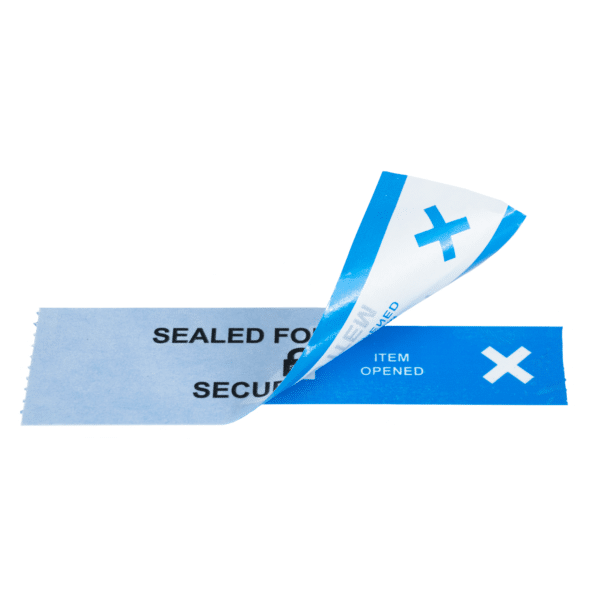 thin blue paper tamper evident security tape hidden message