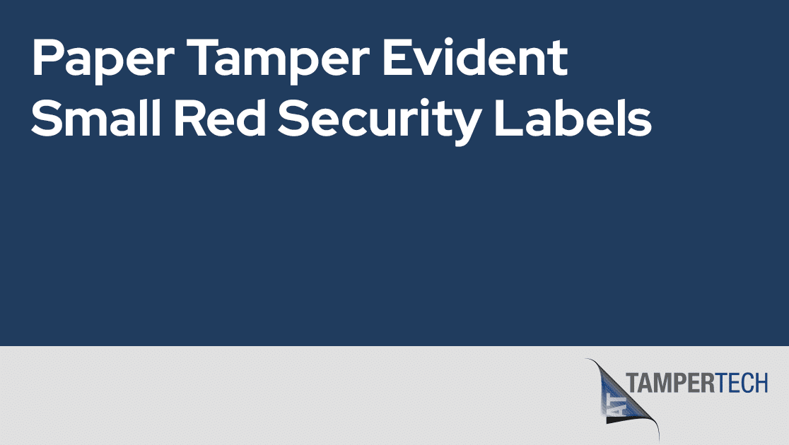 Red paper tamper evident security labels small