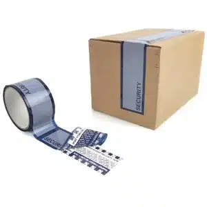 Blue overt tamper evident box tape on box A Beginner’s Guide To Choosing Tamper Evidence Solutions