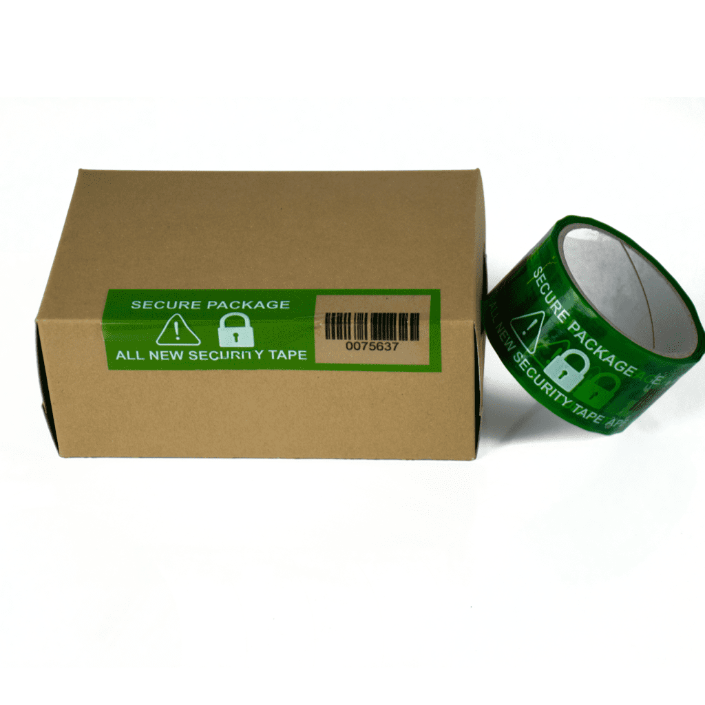 Tampertech tamper evident permanent box tape providing additional security in the beauty supply chain