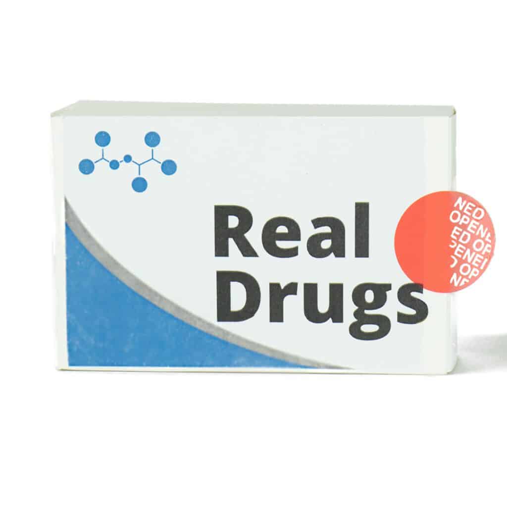 permanent tamper evident label securing drugs blister packets
