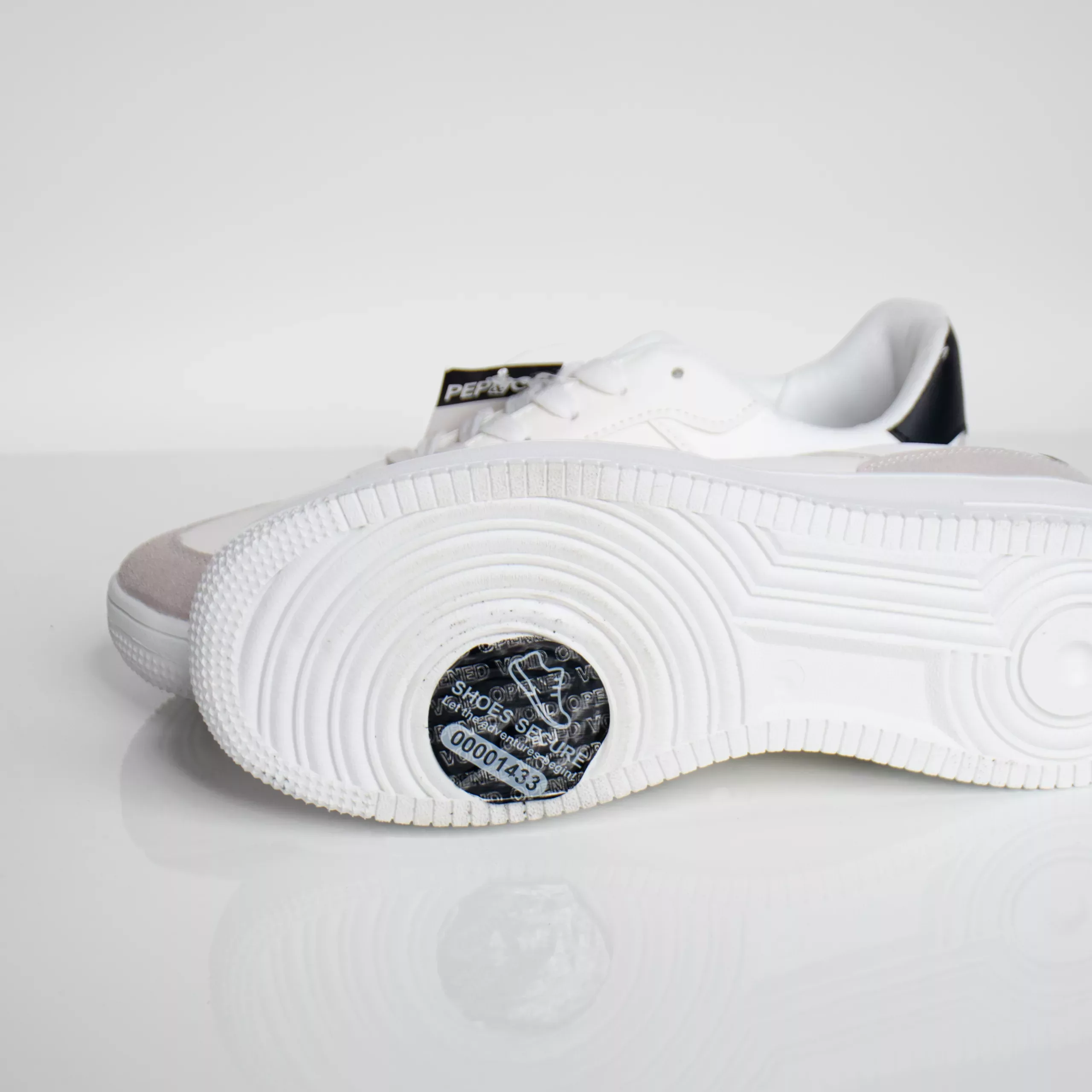 Tamper-Evident Labels Voided on the Sole of the Shoe Security Seal Brand Protection