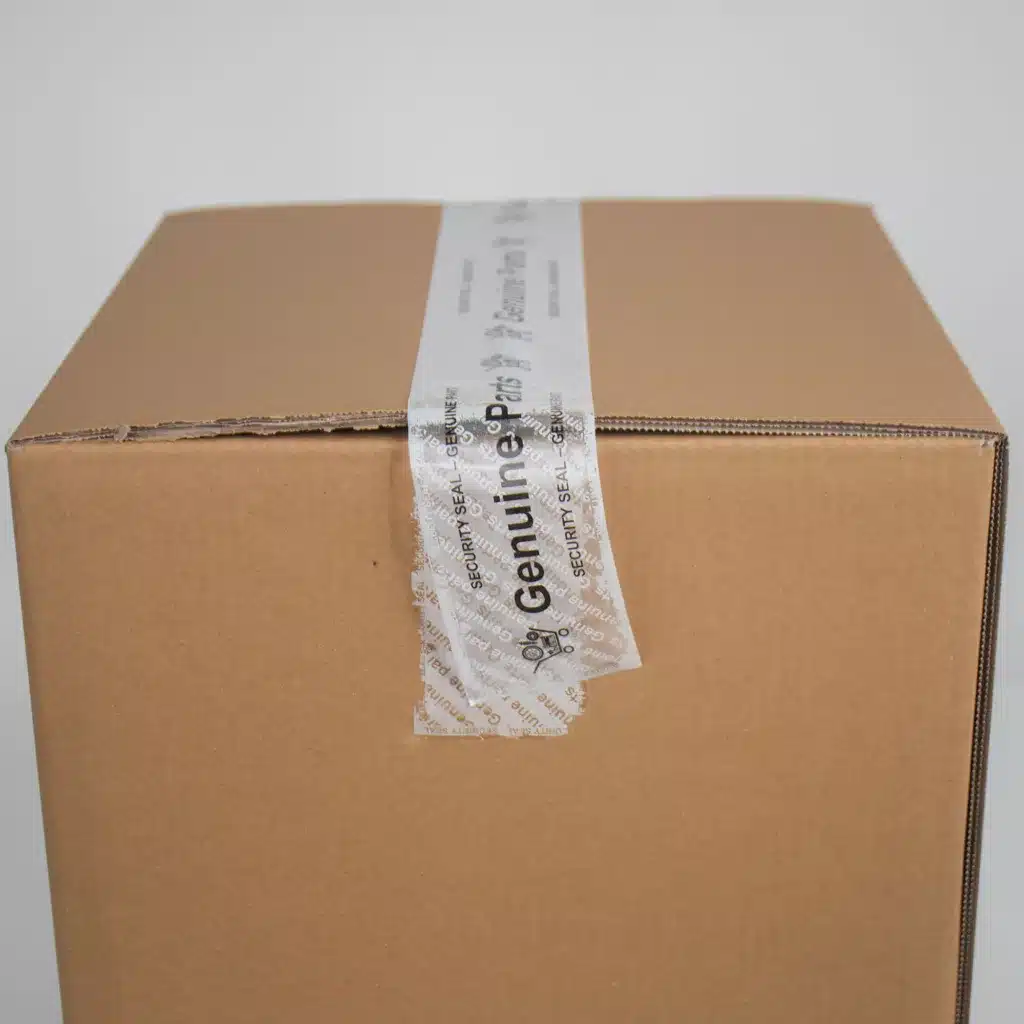 Tampertech Genuine Parts Tamper-Evident Box Tape - Voided Film on Removed Tape