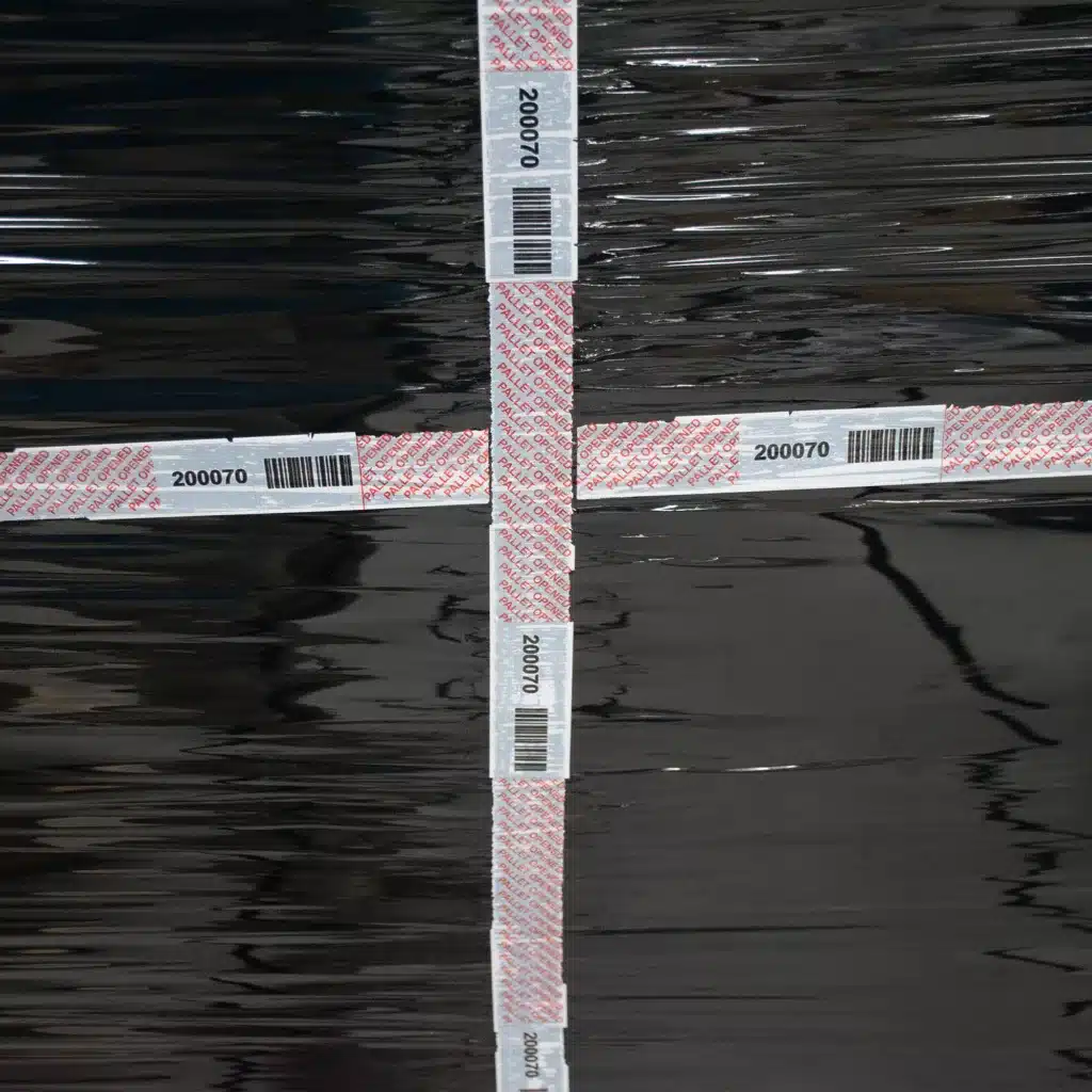 Pallet secure tape void message