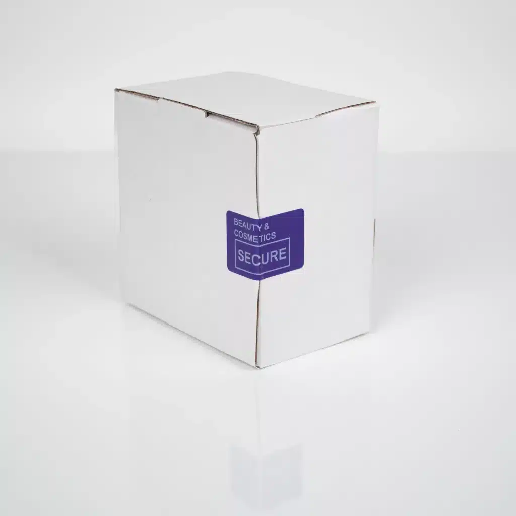 Tamper-Evident Non Residue Beauty & Cosmetics Medium Label, 30mm x 50mm, Applied to Inner Box Packaging from Tampertech